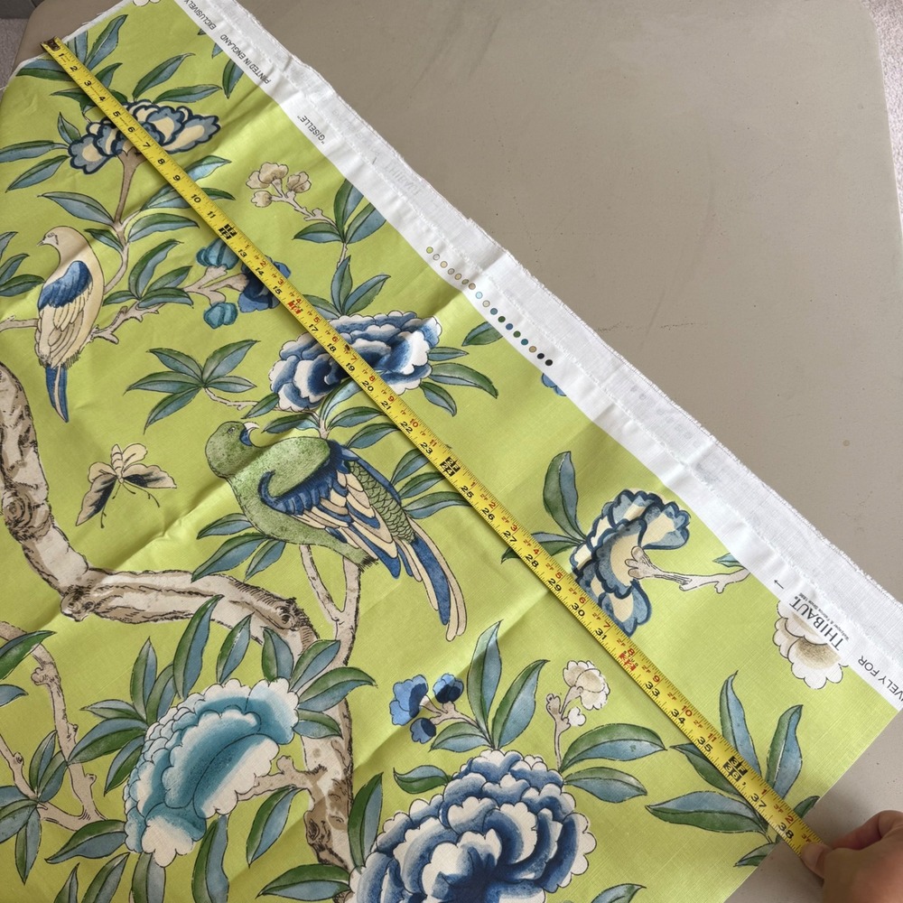 Thibaut Giselle Fabric Imperial Garden‎ Collection Floral England Remnant 38x28